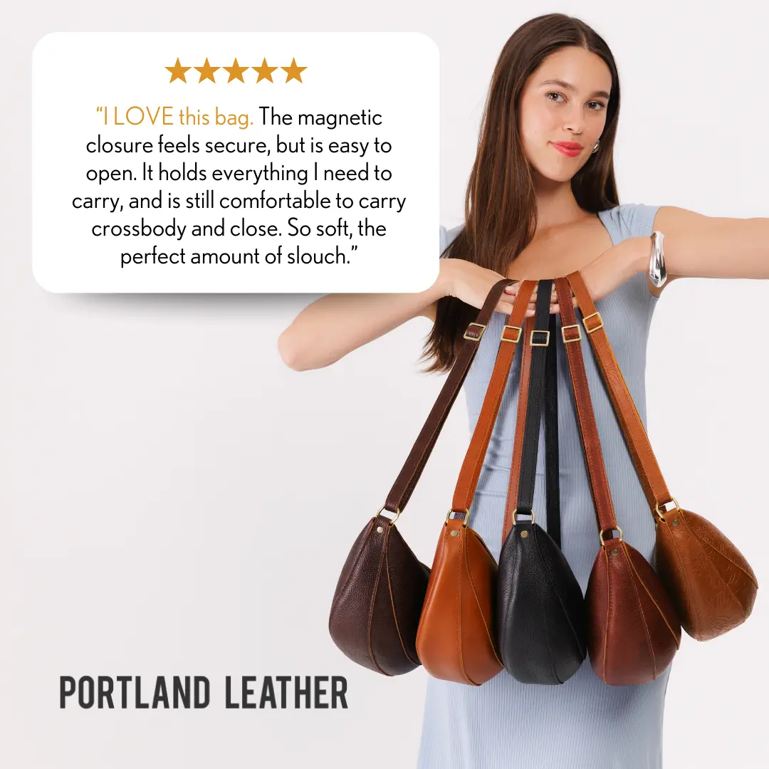 Sling Bag – Premium Leather Crossbody Shoulder Bag for Travel & Everyday Carry – Adjustable Strap, Magnetic Closure