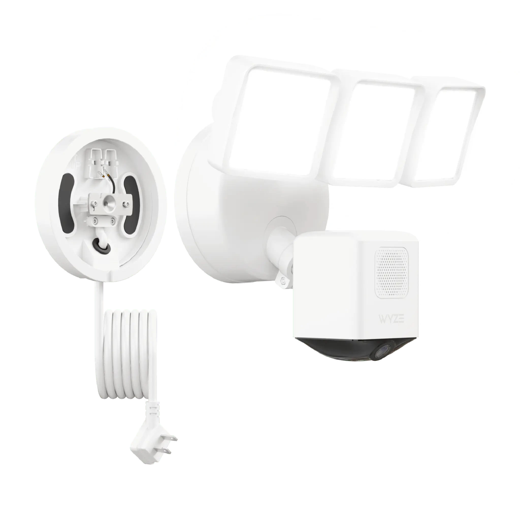 2K HD Smart Floodlight Camera – 3000 Lumen LEDs, Color Night Vision, 180° View & Motion Detection
