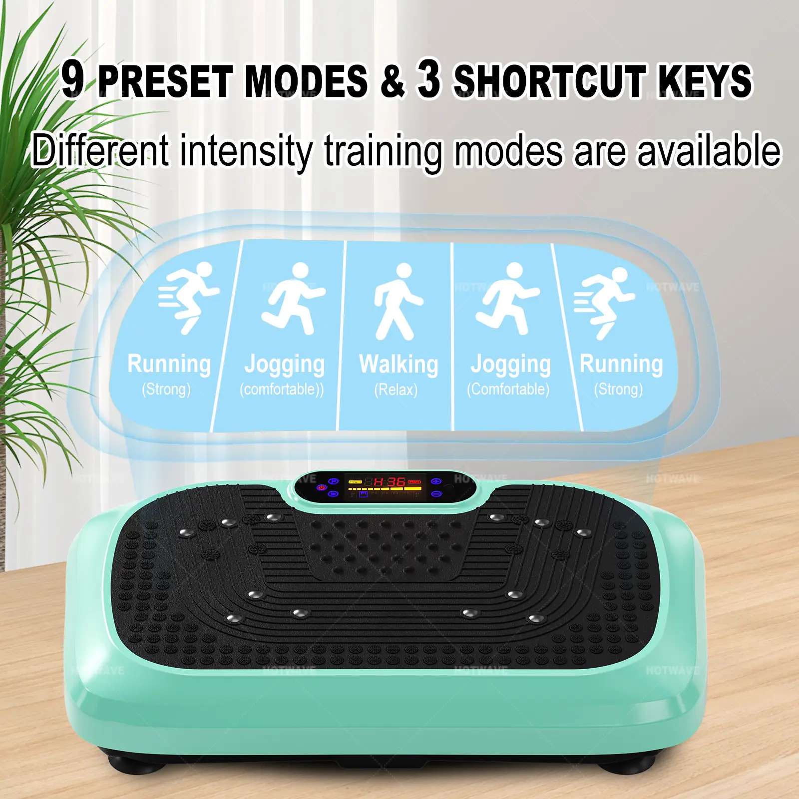 Vibration Plate Exercise Machine 450 LBS Capacity 60Hz High Frequency 120 Speed Levels Resistance Bands for Home Gym Summervibes