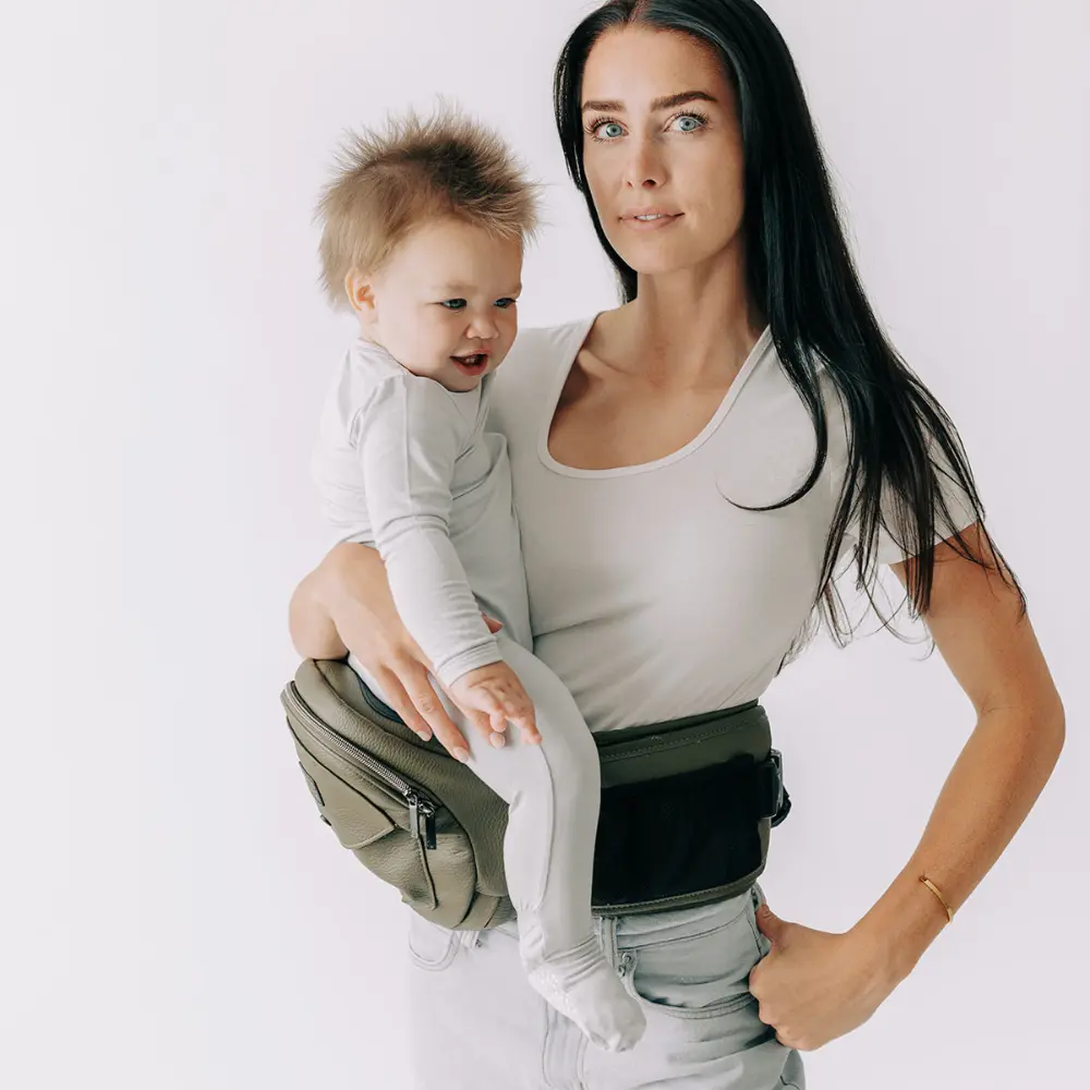 Ergonomic Hip Seat Carrier for Babies and Toddlers 0-3yrs, Safety Approved, Structured Support, Convenient Pockets, Feeding Aid, Durable YKK Zippers, Foam-Free Build