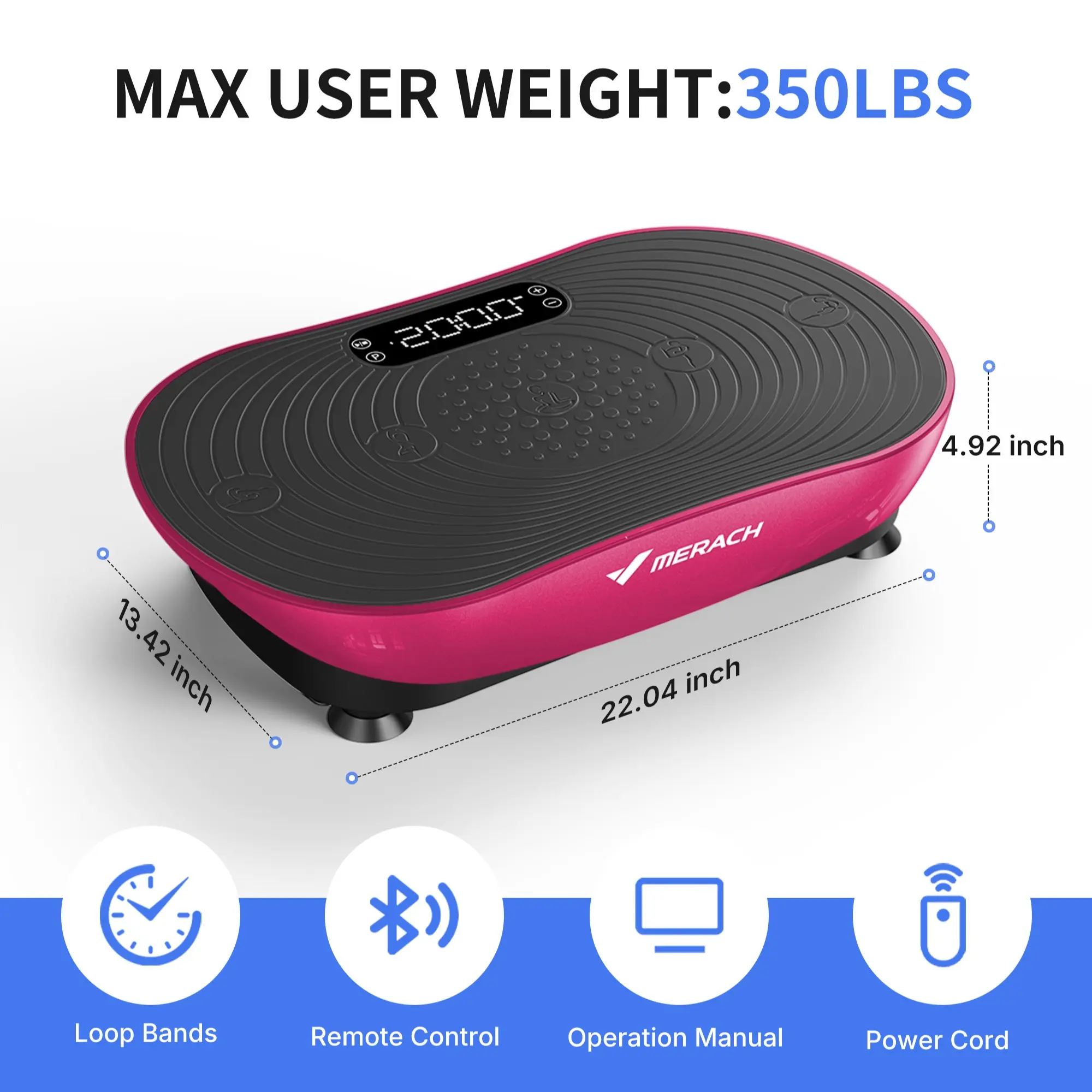 Vibration Plate Exercise Machine – Lymphatic Drainage, Full Body Workout, 400 lbs Capacity, Compact Home Fitness Equipment