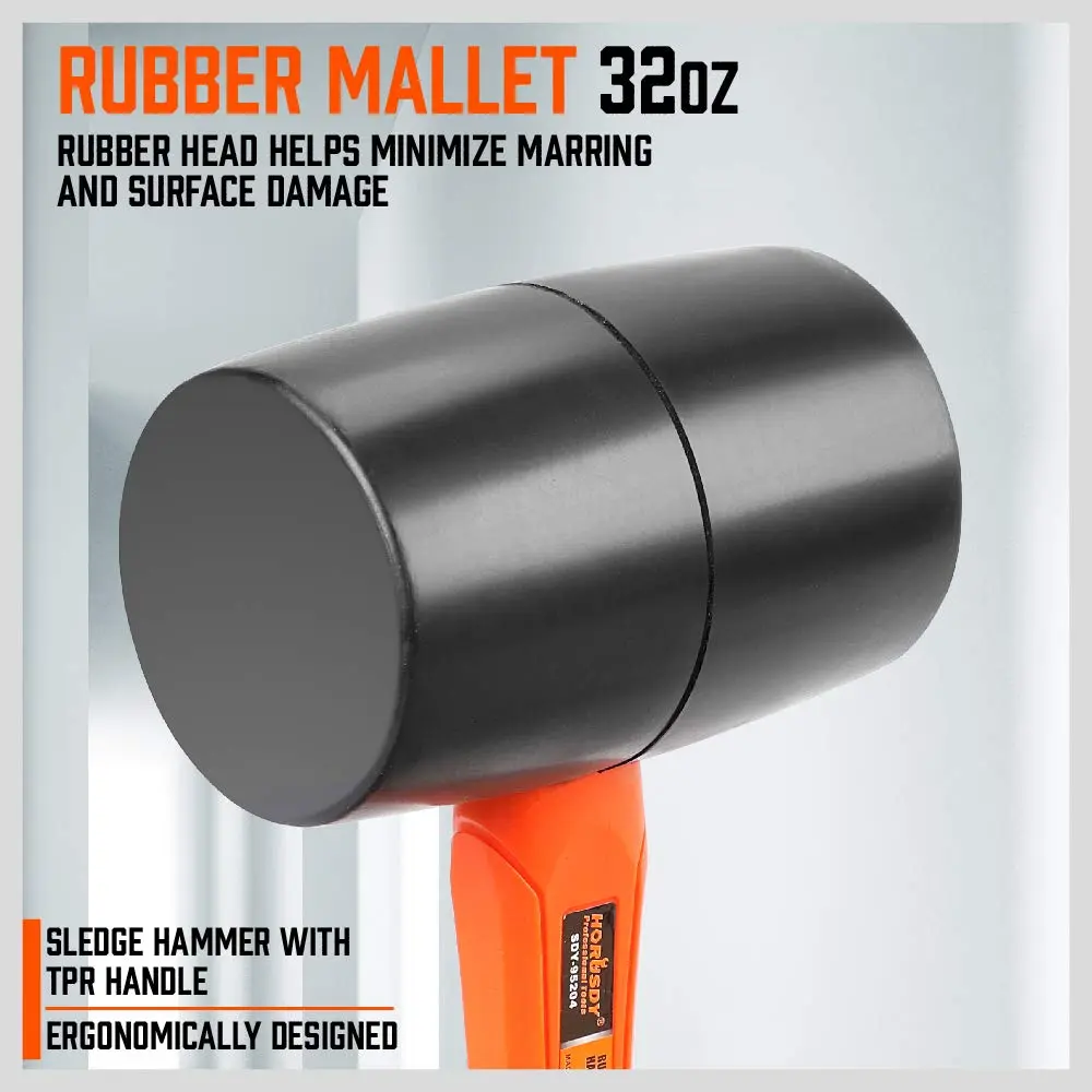5-Piece Hammer Set, 16oz Ball Pein Hammer | 32oz Ball Pein Hammer | 32oz Rubber Mallet | 3lb Sledge Hammer | 3lbCross Peen Hammer