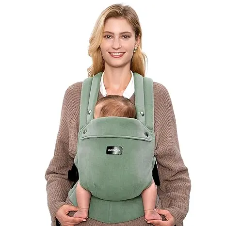 Ergonomic Baby Carrier – Lightweight, Hands-Free Comfort with Lumbar Support for Infants & Toddlers 7–44 lbs