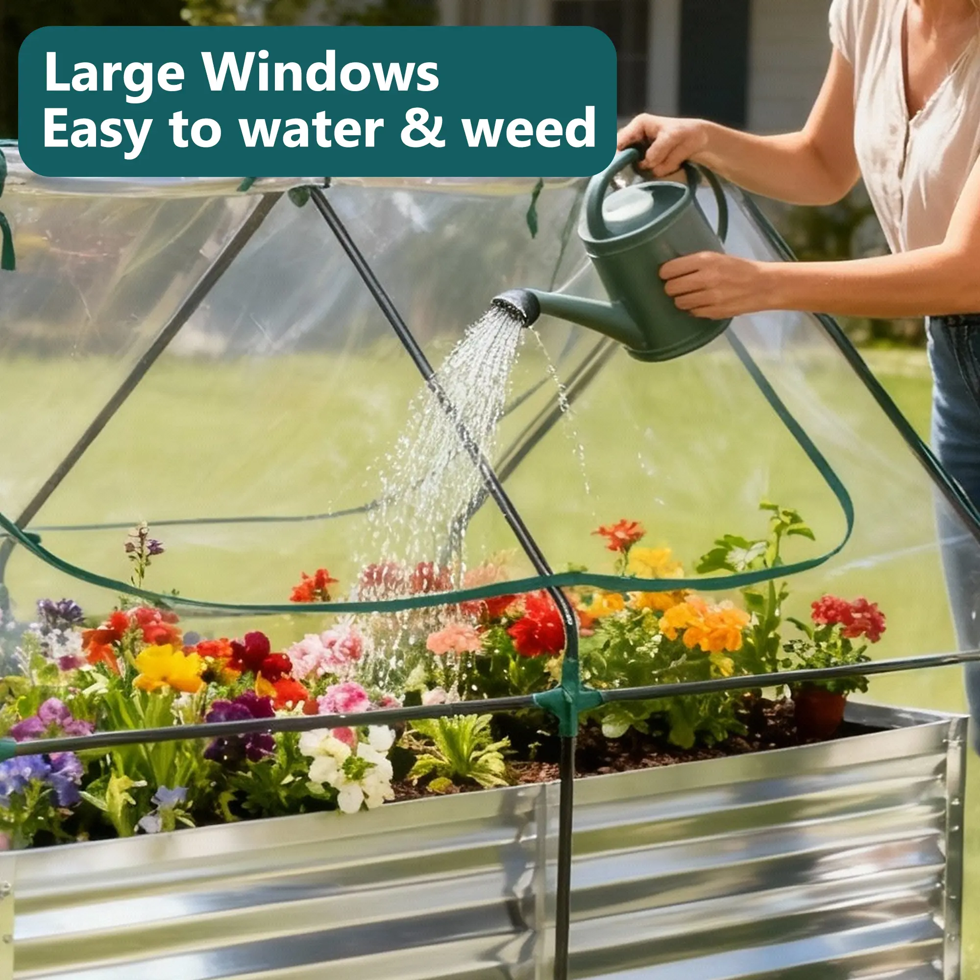 Raised Garden Bed with Waterproof Cover – Cold-Resistant Planter Box for Vegetables, Herbs & Flowers