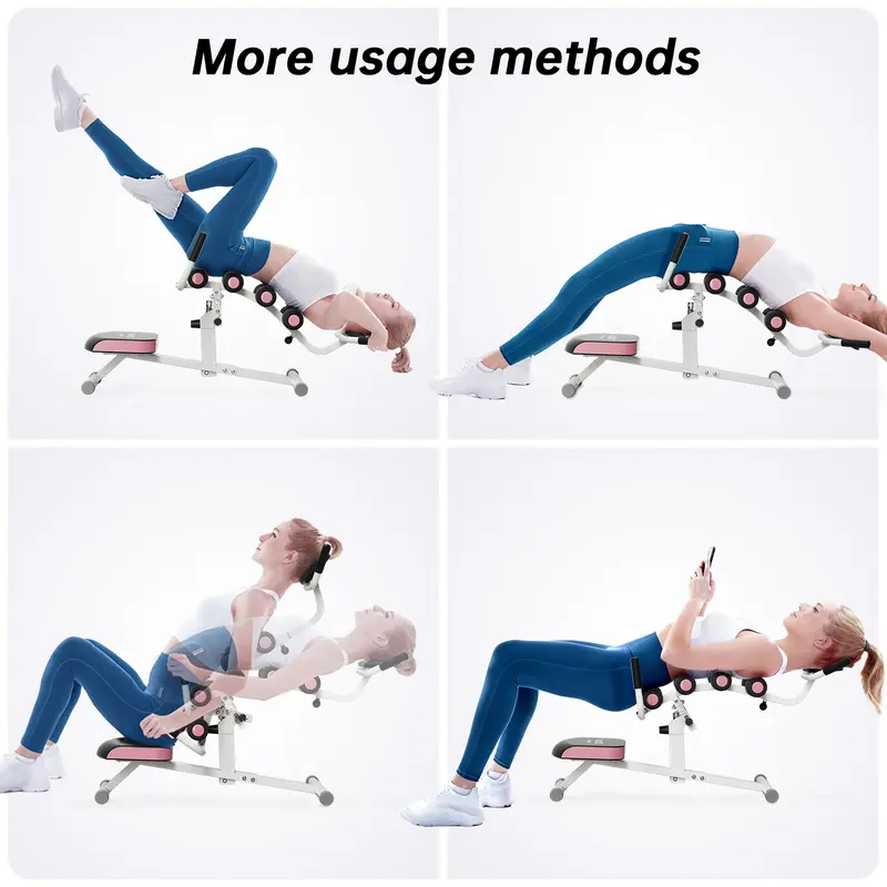 Mini Inversion Table, 2-Position Adjustable Heavy-Duty Steel Frame Fitness Gear, Home Workout & Gym Equipment for Spinal Care, Back Relief & Stretching