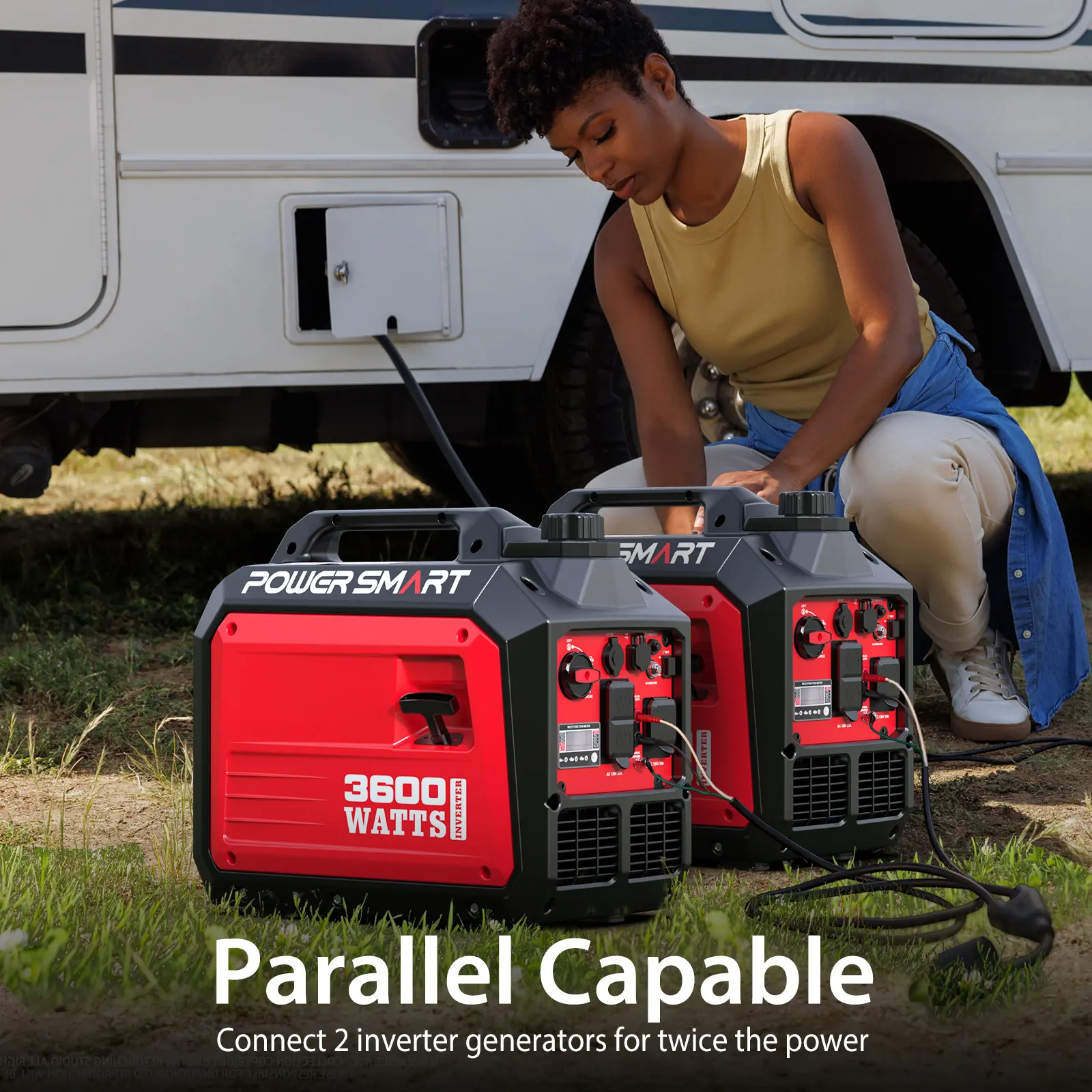 3600 Watt Quiet Portable Inverter Generator,RV Ready 30A Outlet,Parallel Capable,Emergency Use Camping, EPA Compliant,Hurricane, Emergency,Safe & Long-lasting usage,All Season