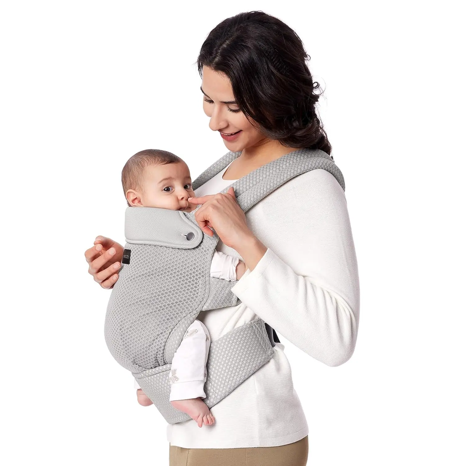 Ergonomic Baby Carrier – Lightweight, Hands-Free Comfort with Lumbar Support for Infants & Toddlers 7–44 lbs