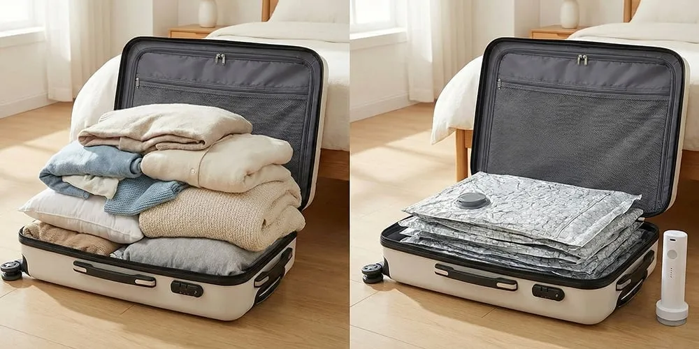 Cordless Travel Vacuum Bag Set