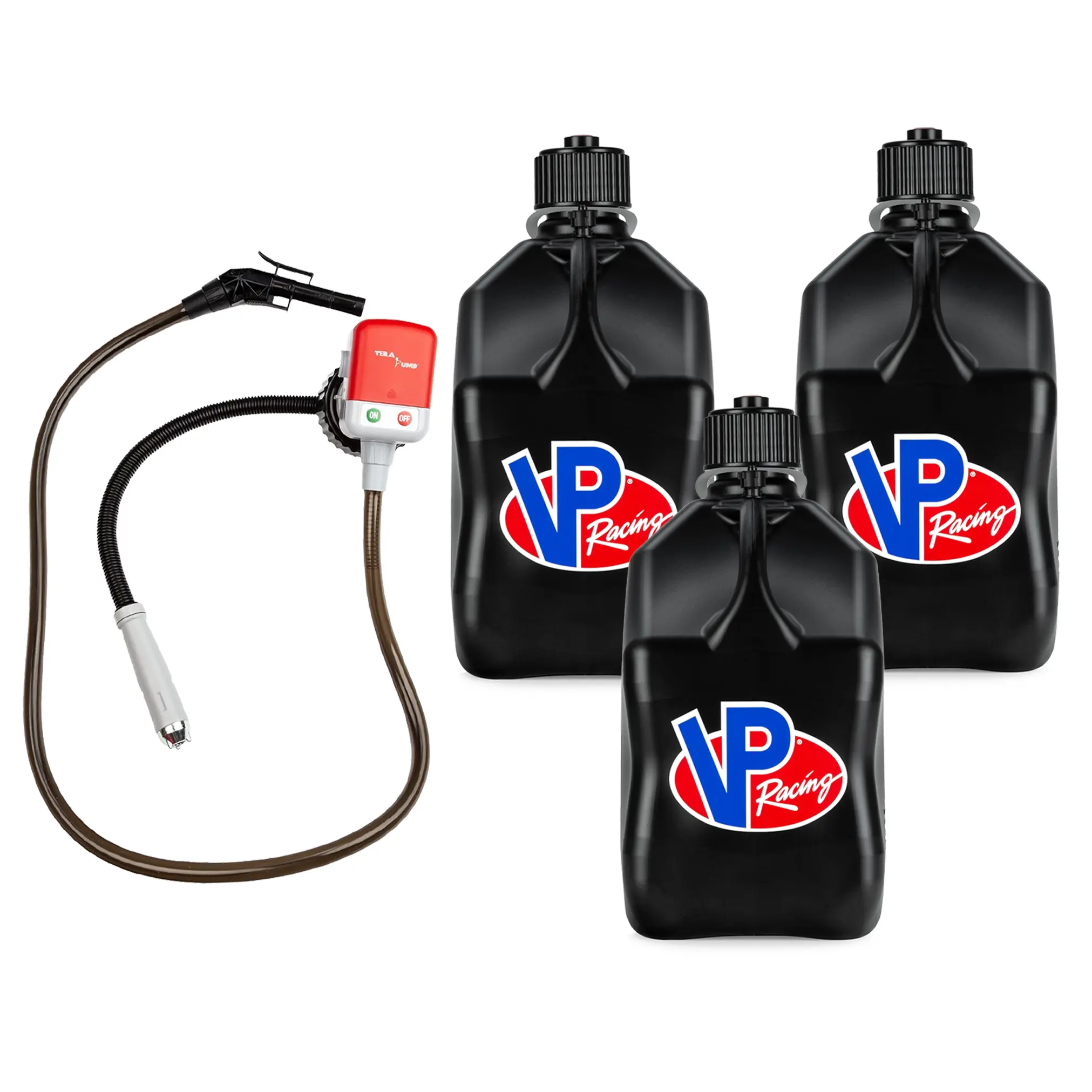 (3 PACK) VP Racing Fuels Utility Jug + (1) Fluid Transfer Pump