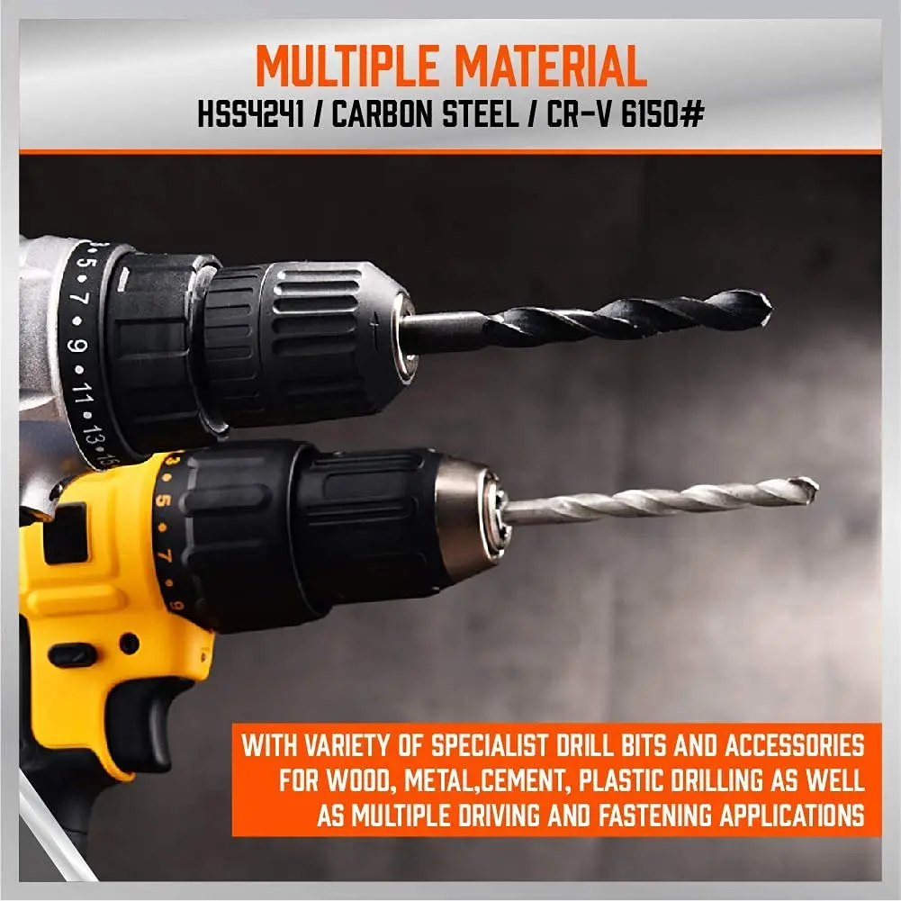 Drill Bit Set - 246 PCS Comprehensive Premium Quality Drill Bits Kit for Wood Metal Cement Drilling & Screw Driving, Full Combo Kit