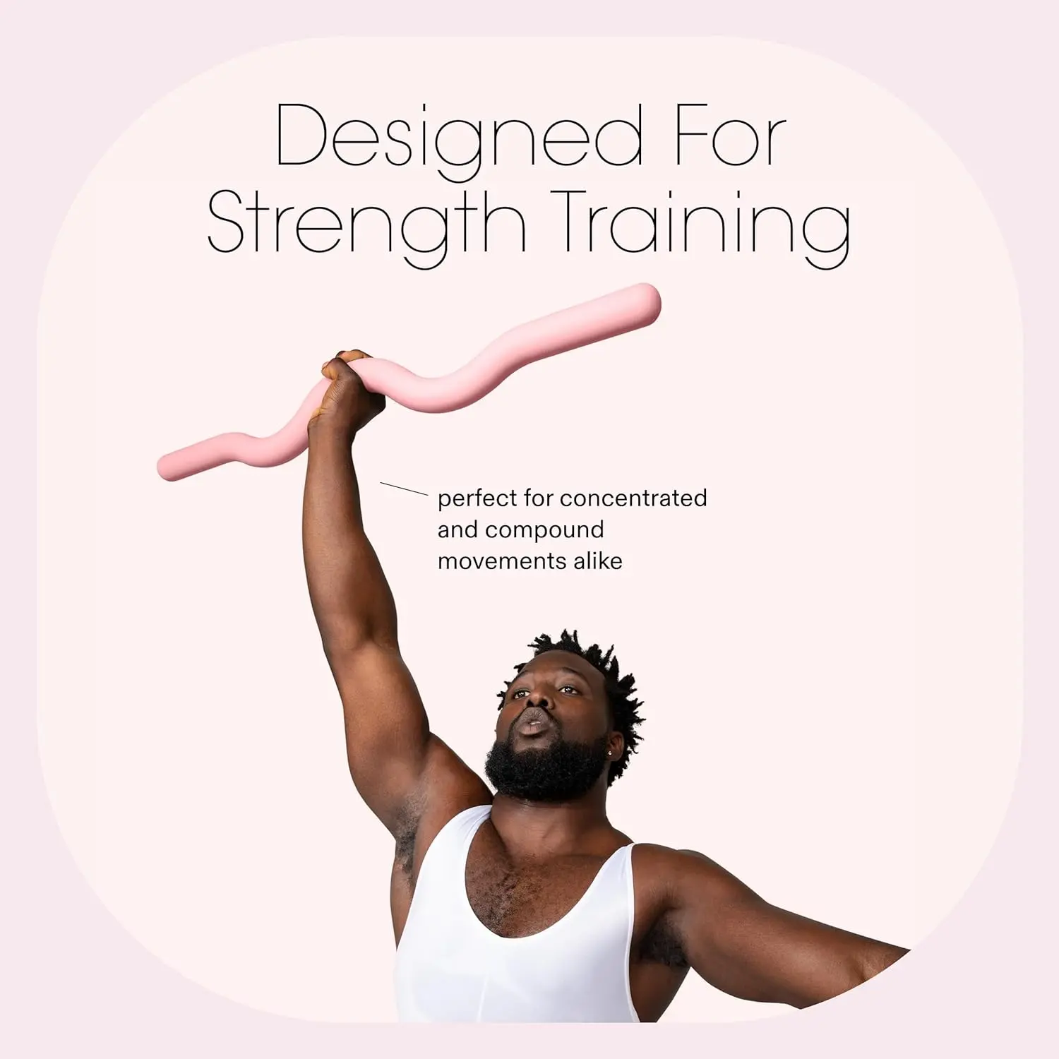 Bala Beam - 36" Ergonomic Strength Training Bar with Soft Silicone Coating Yoga Equipment Workout Bands