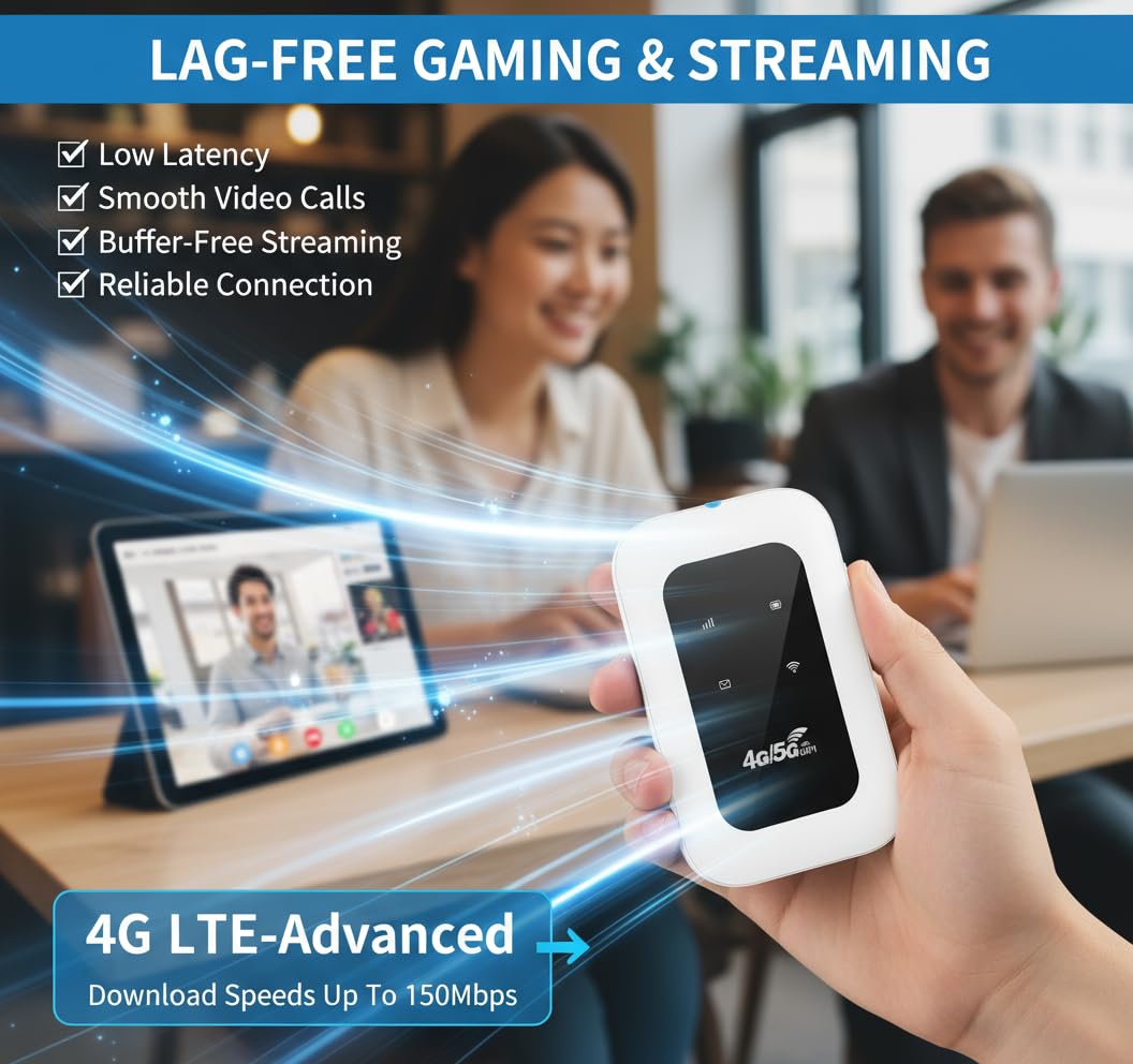 Plug & Play Portable WiFi Hotspot – Lifetime Access, Works Across All Networks