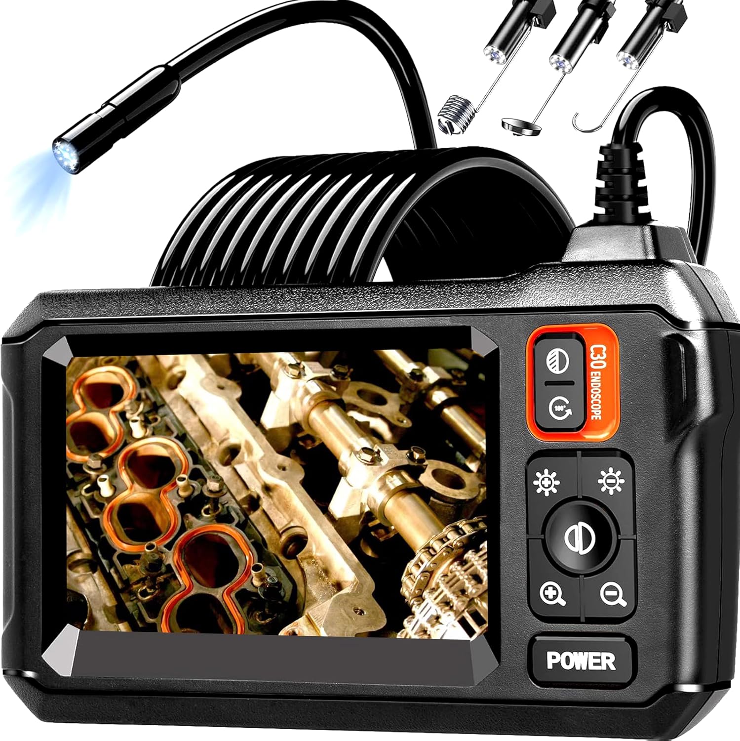 Pro HD 4.3" Screen Industrial Endoscope Camera (Plug & Play)