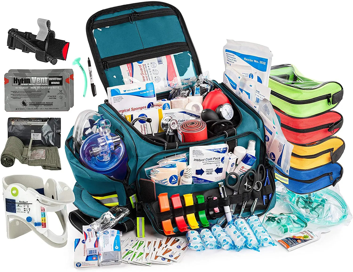 Premium First Responder Trauma Kit W/Bleeding Control - Fully Stocked