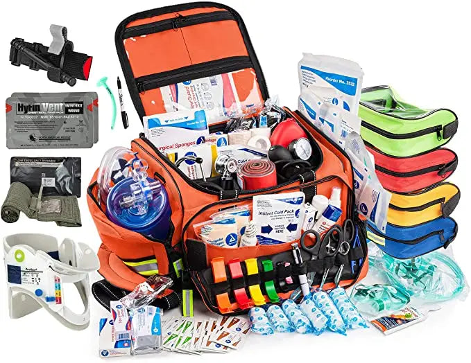 Premium First Responder Trauma Kit W/Bleeding Control - Fully Stocked