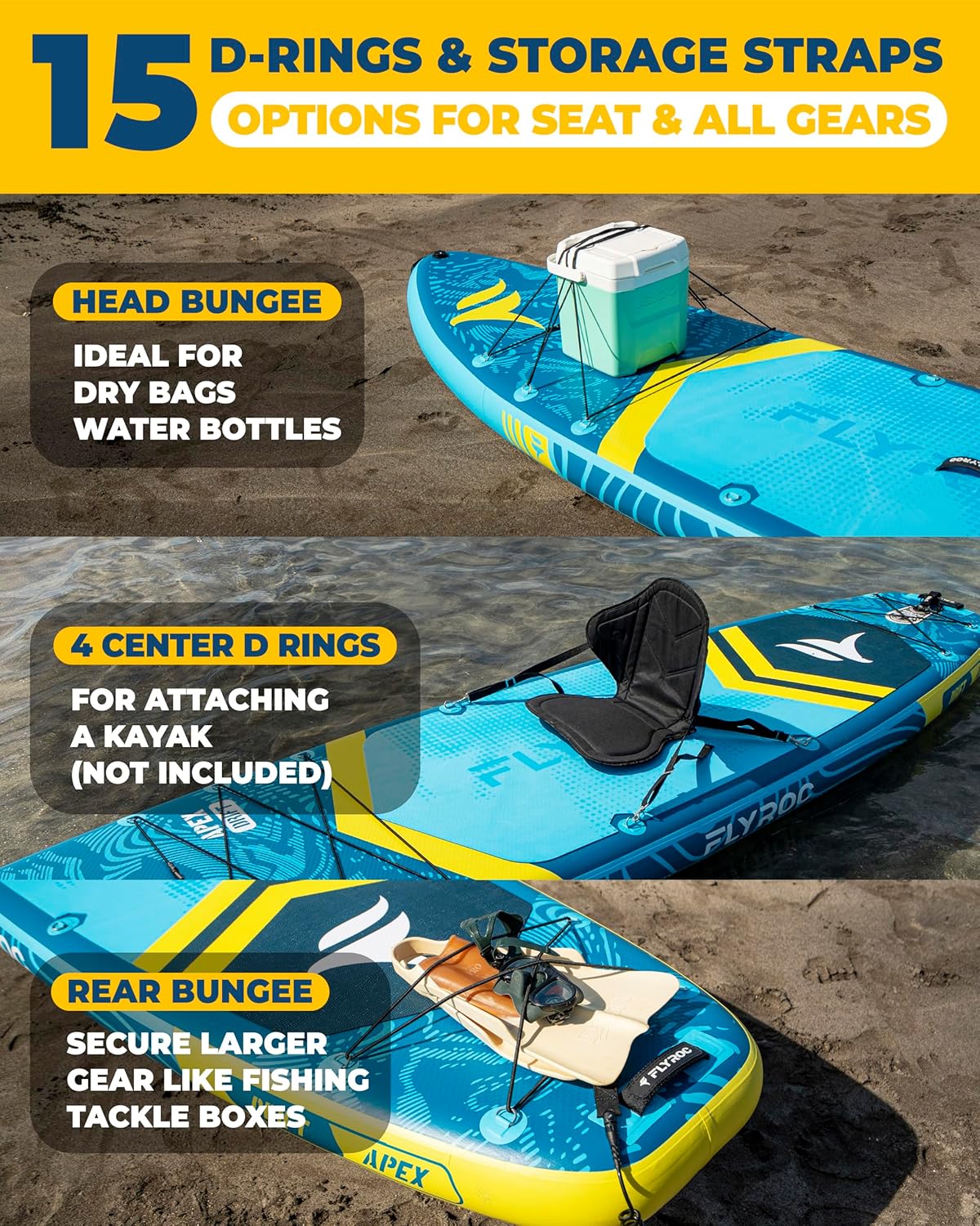 11'6x35'' Extra Wide Inflatable Paddle Board, 450lb Capacity Stand Up Paddle Board for Adults (x3)
