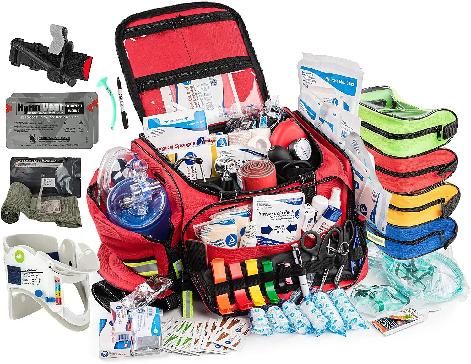Premium First Responder Trauma Kit W/Bleeding Control - Fully Stocked