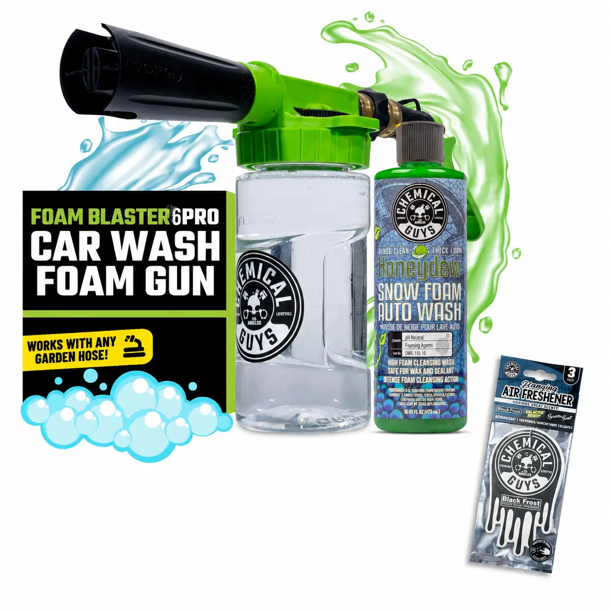 Foam Blaster 6 Pro Bundles - Foam Wash Gun, Quick Connect, Soap Cannon with Adjustable Nozzle, Snow Foam, Efficient Car Cleaning, Detailing Products, Car Detailing, Car Cleaning Kit, Foam Cannon Automotive, Car Wash Set, Foam Cleaner Sp