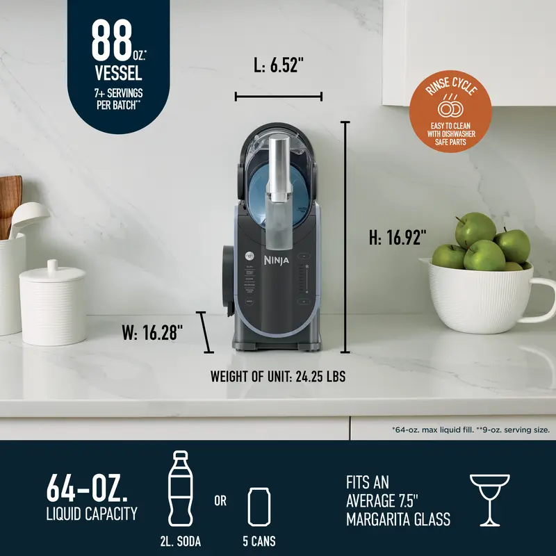Frozen Drink Maker – Create Smooth Slushies, Frozen Cocktails & Icy Treats at Home with One Touch