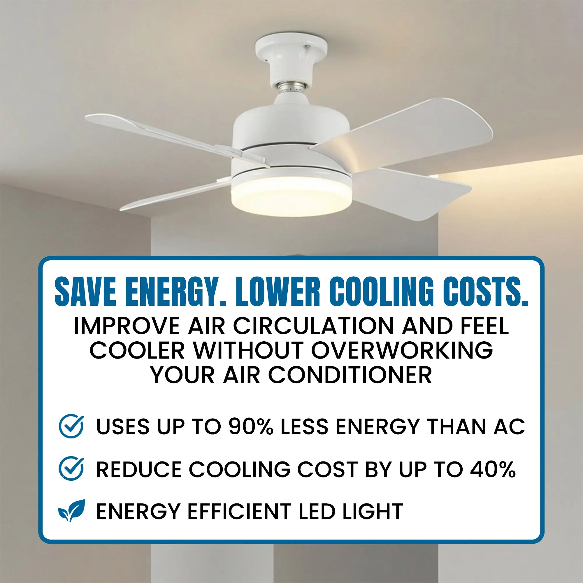 Socket Fan - Remote Controlled Socket Ceiling Fan & Light