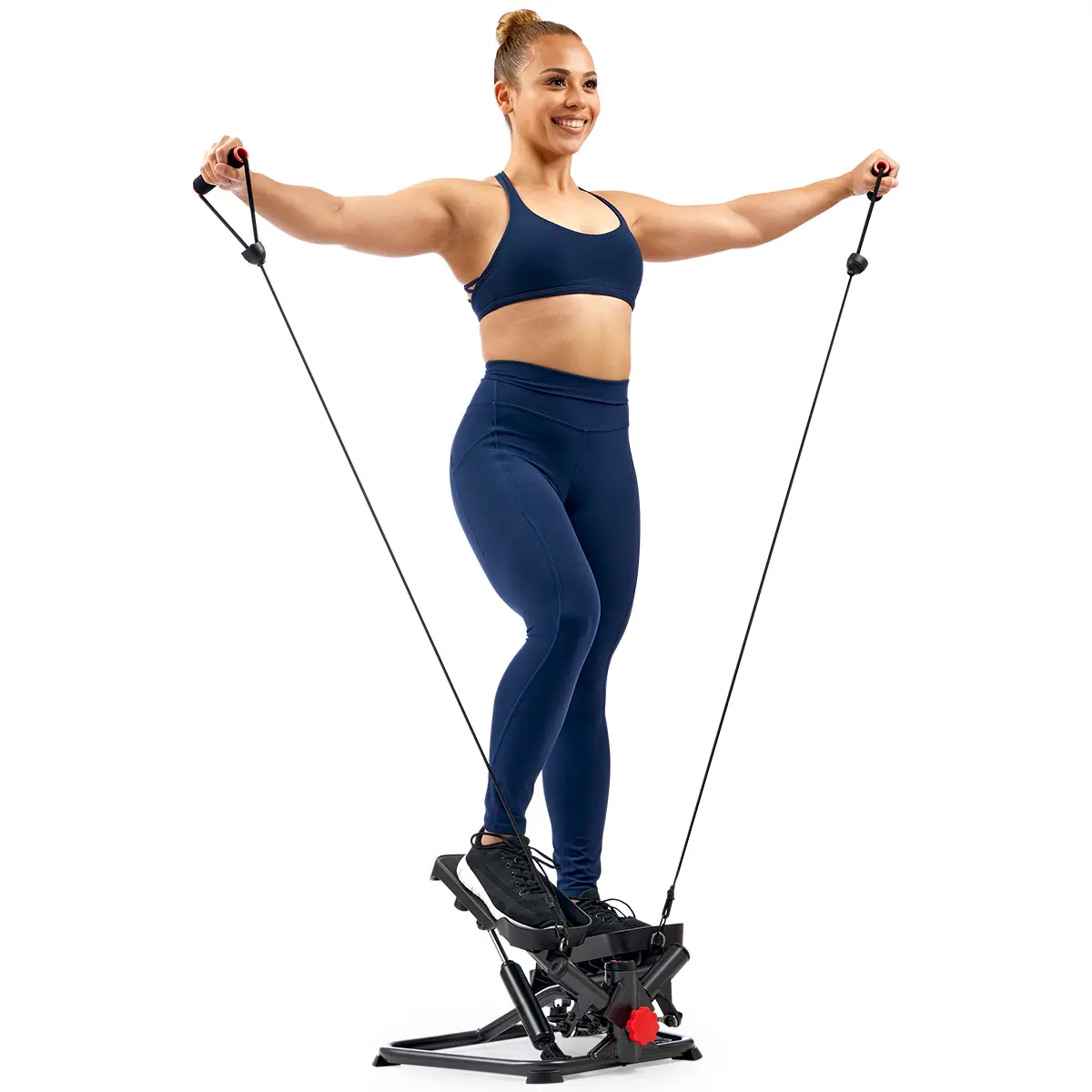 Mini Twist Stepper with Resistance Bands – Full Body Cardio Workout Machine for Legs, Glutes, Core & Home Fitness