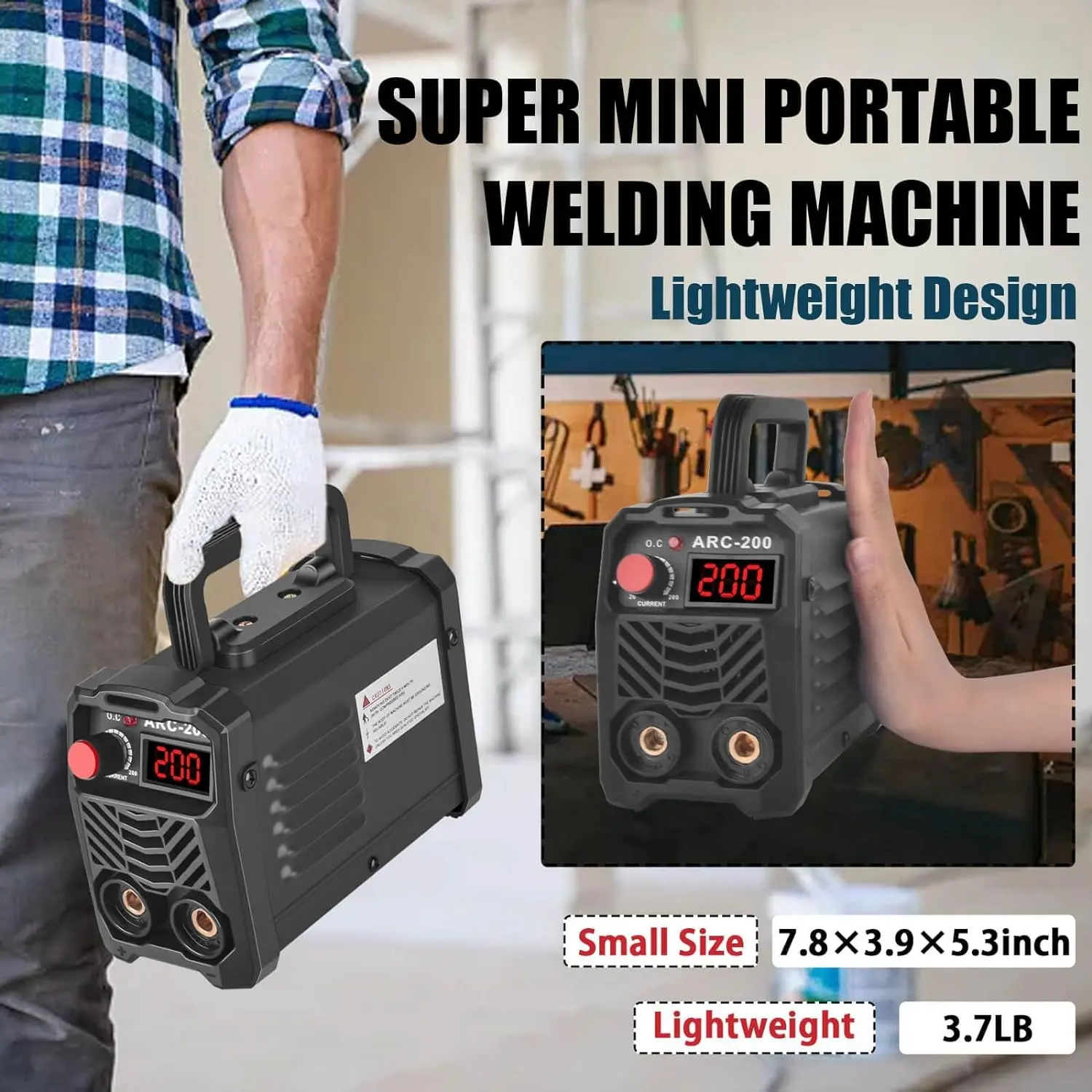 Inverter Stick Welding Machine, 110V Super Mini Portable Welder with 20PCS Rods, Hot Start, Arc Force & Anti-Stick, for 1/16"-1/8" Rods