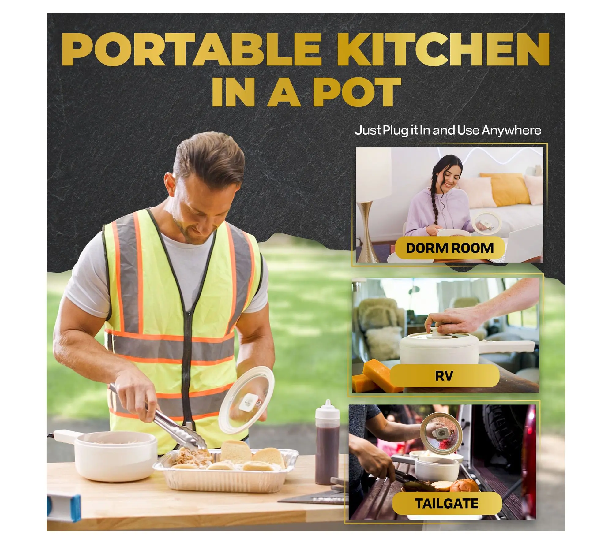 Electric Hot Pot – 1.5QT Nonstick Mini Cooker with Lid for Noodles, Soup, Stews & Quick Meals