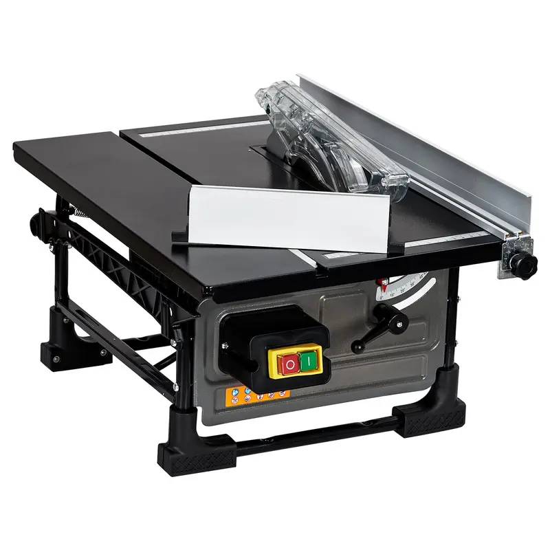 Portable 8-inch Table Saw with 3576RPM Cutting Speed, 24T Blade, and Efficient Dust Collection for Adjustable Cuts