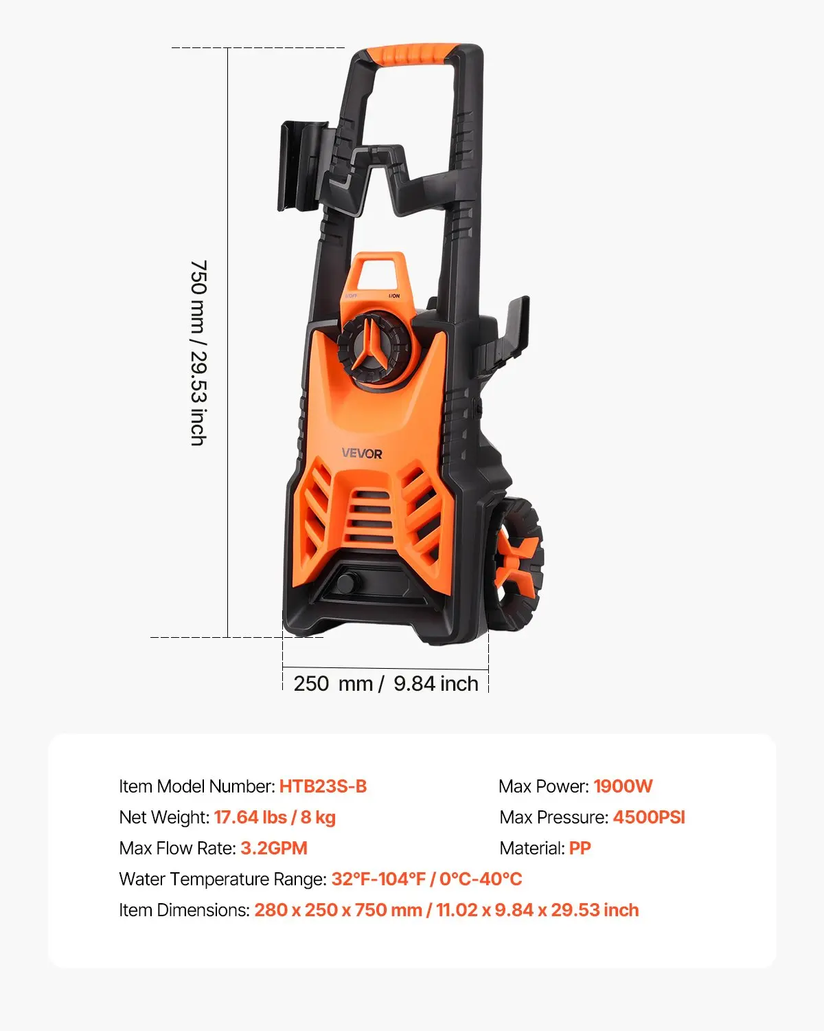 Electric Power Washer4500 PSI 3.2 GPM Portable Pressure Washer with Adjustable Water PressureNozzles & Foam Cannon for Heavy Duty CleaningTools and Gadgets