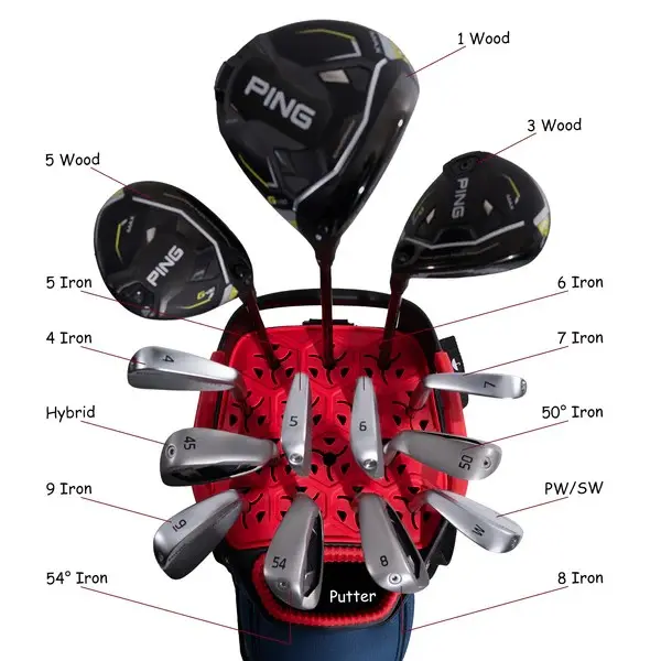 Golf Soundless Cart Bag SLC-130 15 Dividers Grip Locking Bottom Quiet Golf Bag