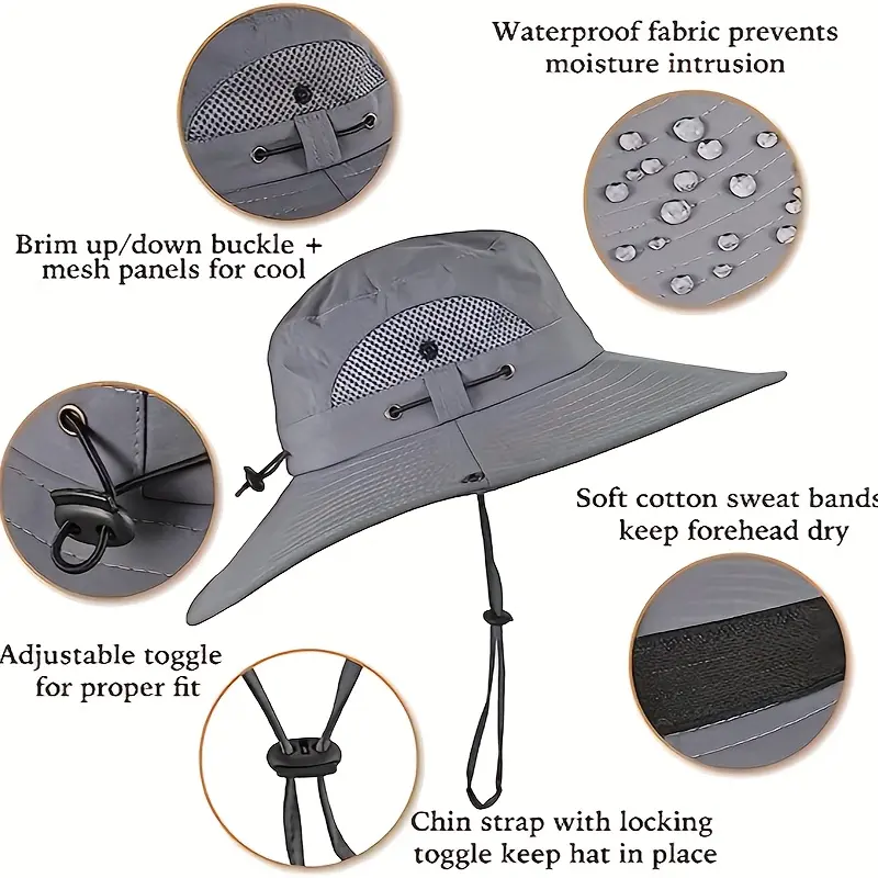 New Solar-Powered Outdoor Cooling Fan Hat — Sun Protection Hat with Solar Fan | Dual-Power Rechargeable Fan | Outdoor Water-Resistant Fan | Ideal for Sporting Events | Unisex Design