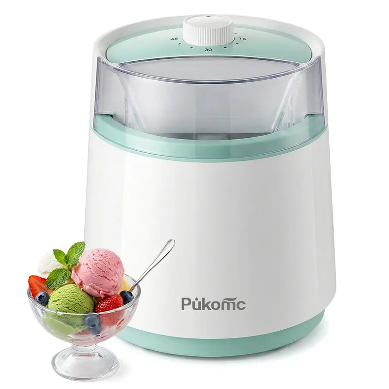 Ice Cream Maker Machine for Home Use with Two Ice Cream Bowls Simple Operation Easy to Clean White Easy Fast Use Perfect Dessert,The best Christmas New Year gift