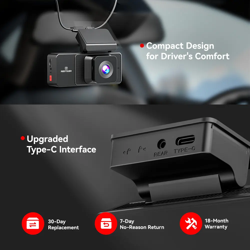 WiFi Dash Cam Front and Rear Inside with 32G SD Card( No SD Card Option In A Better Deal ), 2.5K+1080P+1080P Car Dash Camera for CarsFront and Rear, G-Sensor, 24H Parking Mode, Car rvibe, Car VLOG