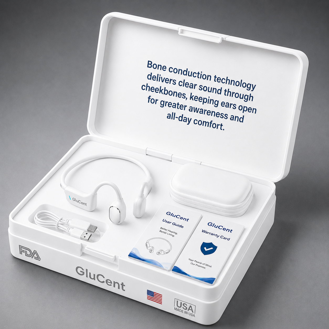 Final 2 Hours : Only Limited Stock Left GluCent® Bone Conduction Smart Hearing Headphones （Mayo Clinic Recommended）