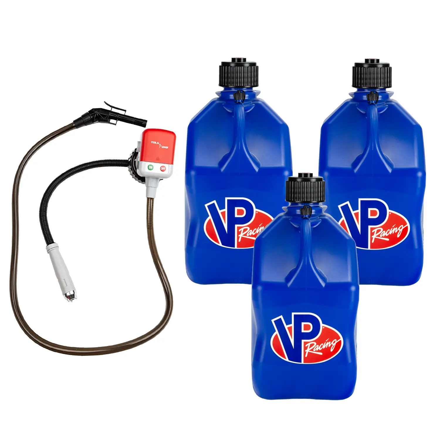 (3 PACK) VP Racing Fuels Utility Jug + (1) Fluid Transfer Pump
