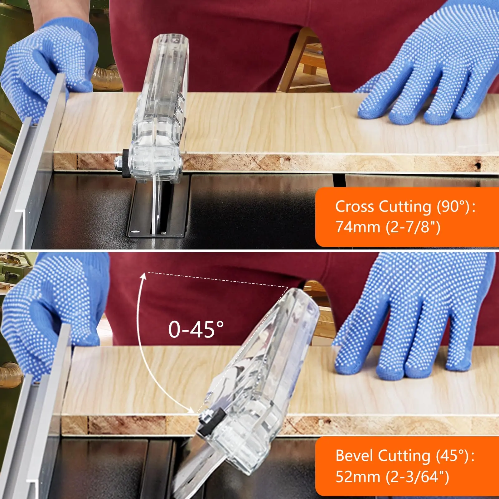 Portable 8-inch Table Saw with 3576RPM Cutting Speed, 24T Blade, and Efficient Dust Collection for Adjustable Cuts