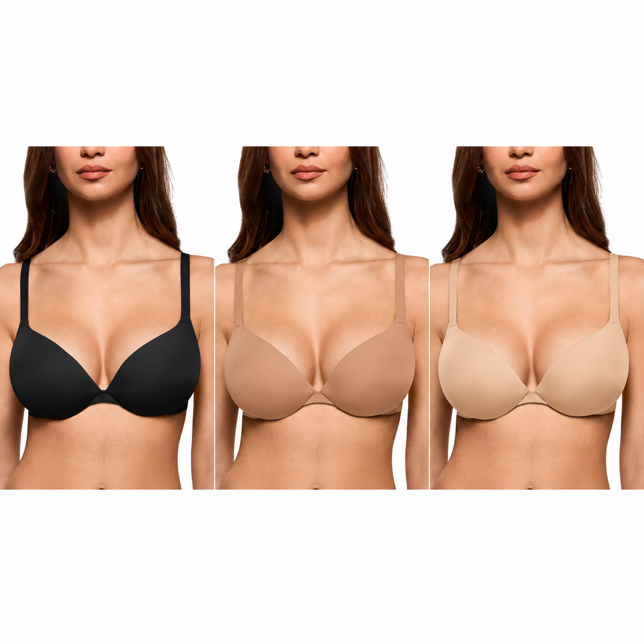 3-Pack Teardrop Push Up Bra