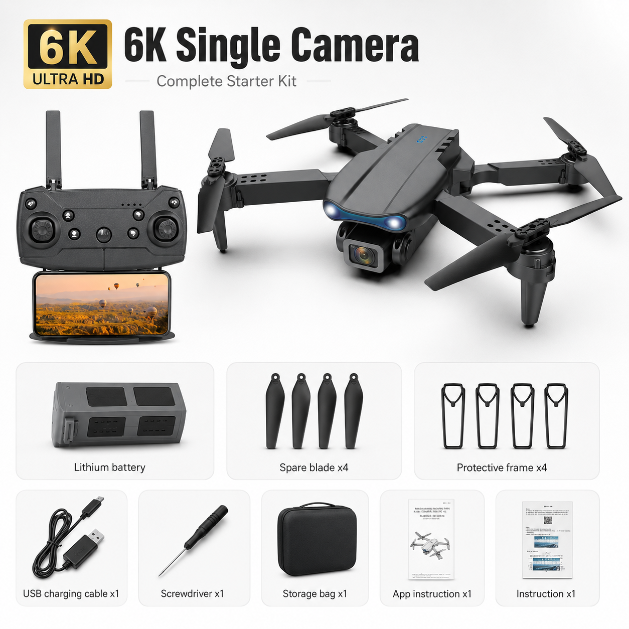 Last Day Sale 70% OFF 2026 New Professional Drone | 6K Camera | 5G | 3-Axis Gimbal | 360° Obstacle Avoidance Technology