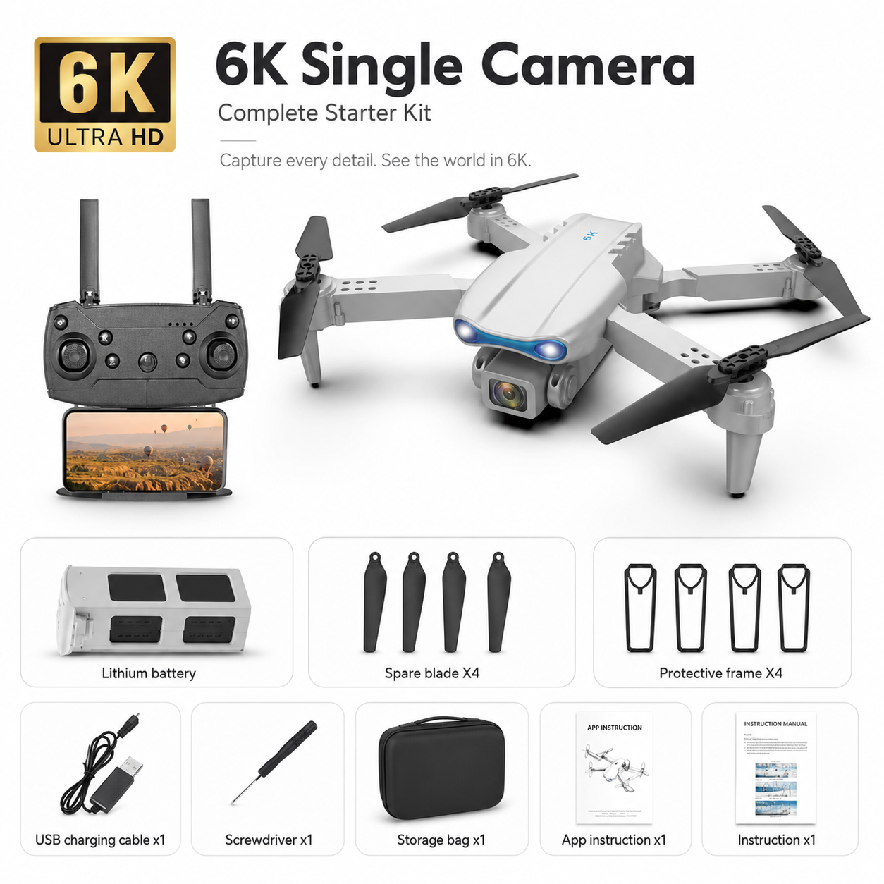 Last Day Sale 70% OFF 2026 New Professional Drone | 6K Camera | 5G | 3-Axis Gimbal | 360° Obstacle Avoidance Technology