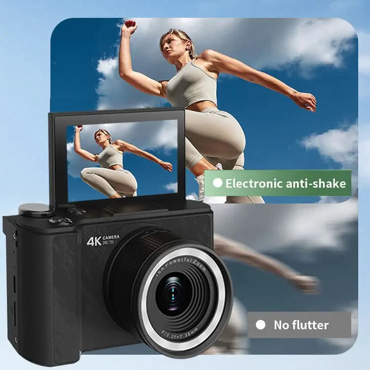 Digital Foldable Vlogging Camera, 32GB SD Card, Self Timer, Wrist Strap – Perfect Gift for Teens & Beginners