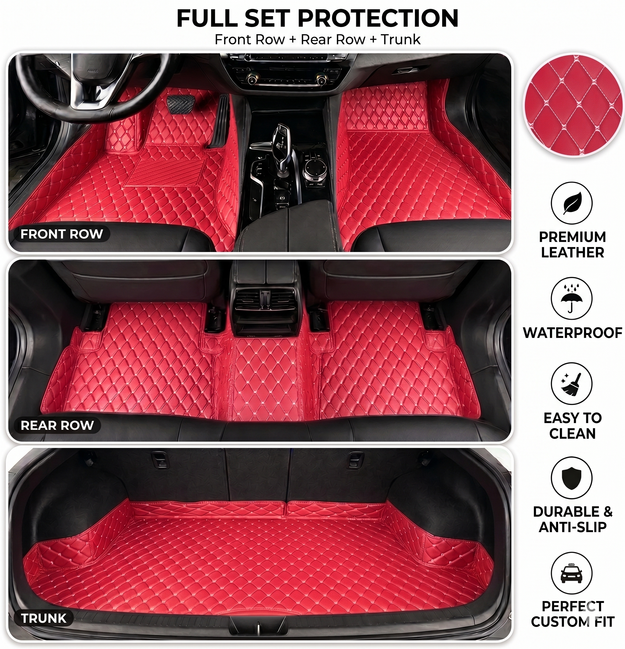 Heavy Duty Universal Fit Car Mats, SUVs, and Trucks