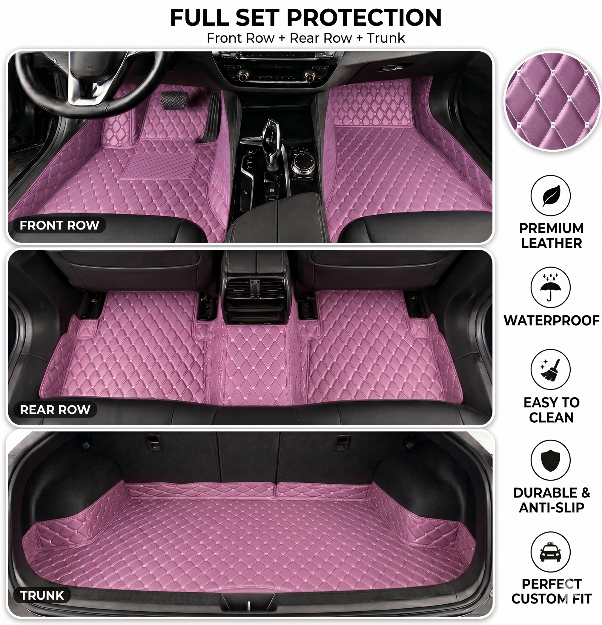 Heavy Duty Universal Fit Car Mats, SUVs, and Trucks