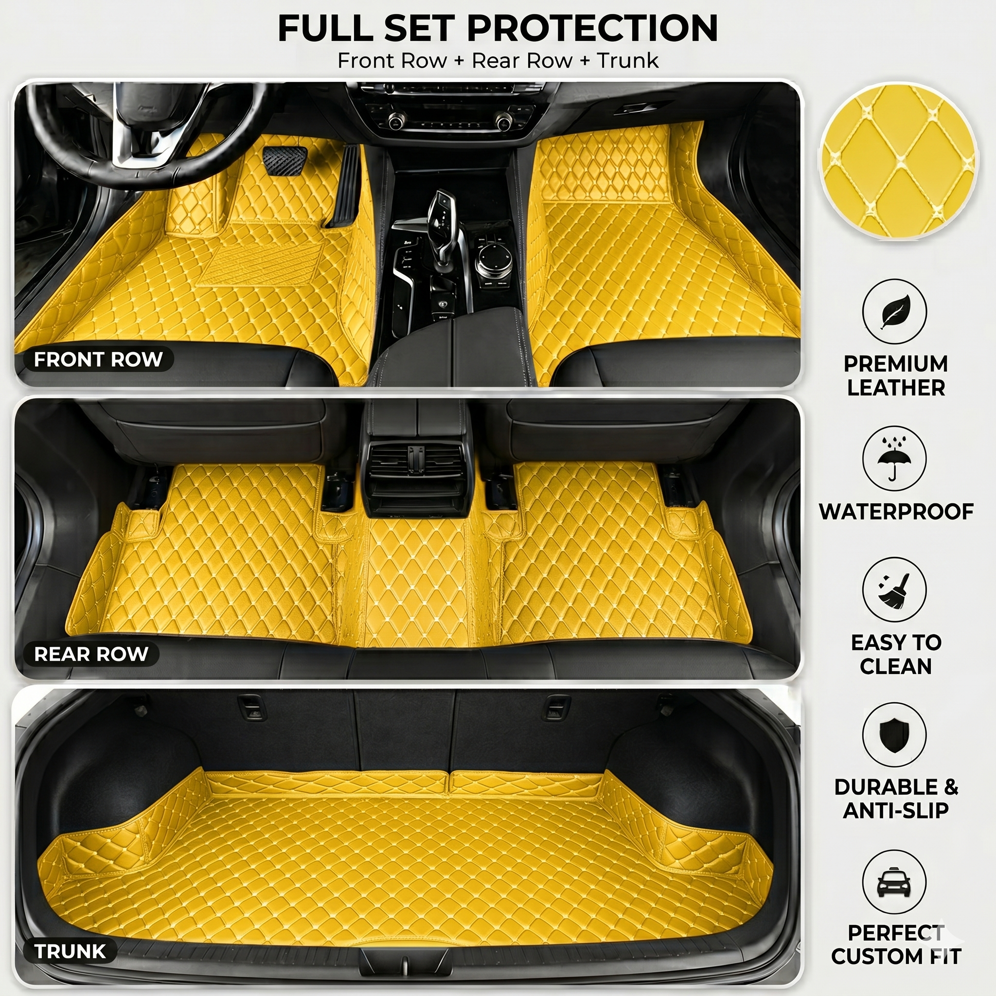 Heavy Duty Universal Fit Car Mats, SUVs, and Trucks