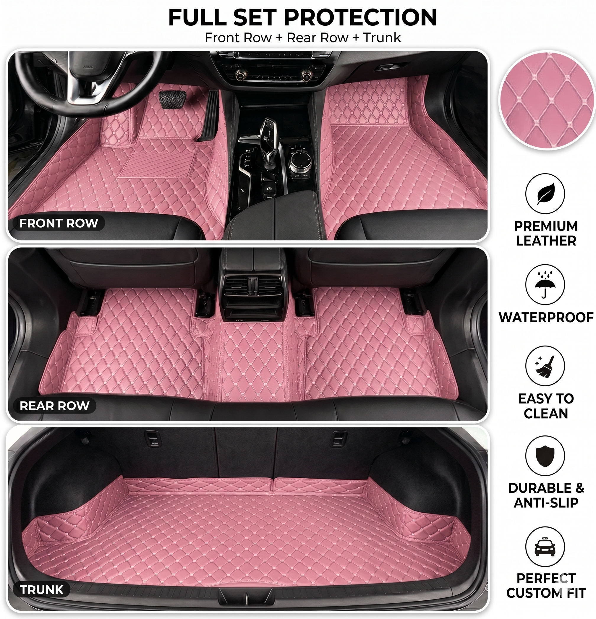 Heavy Duty Universal Fit Car Mats, SUVs, and Trucks