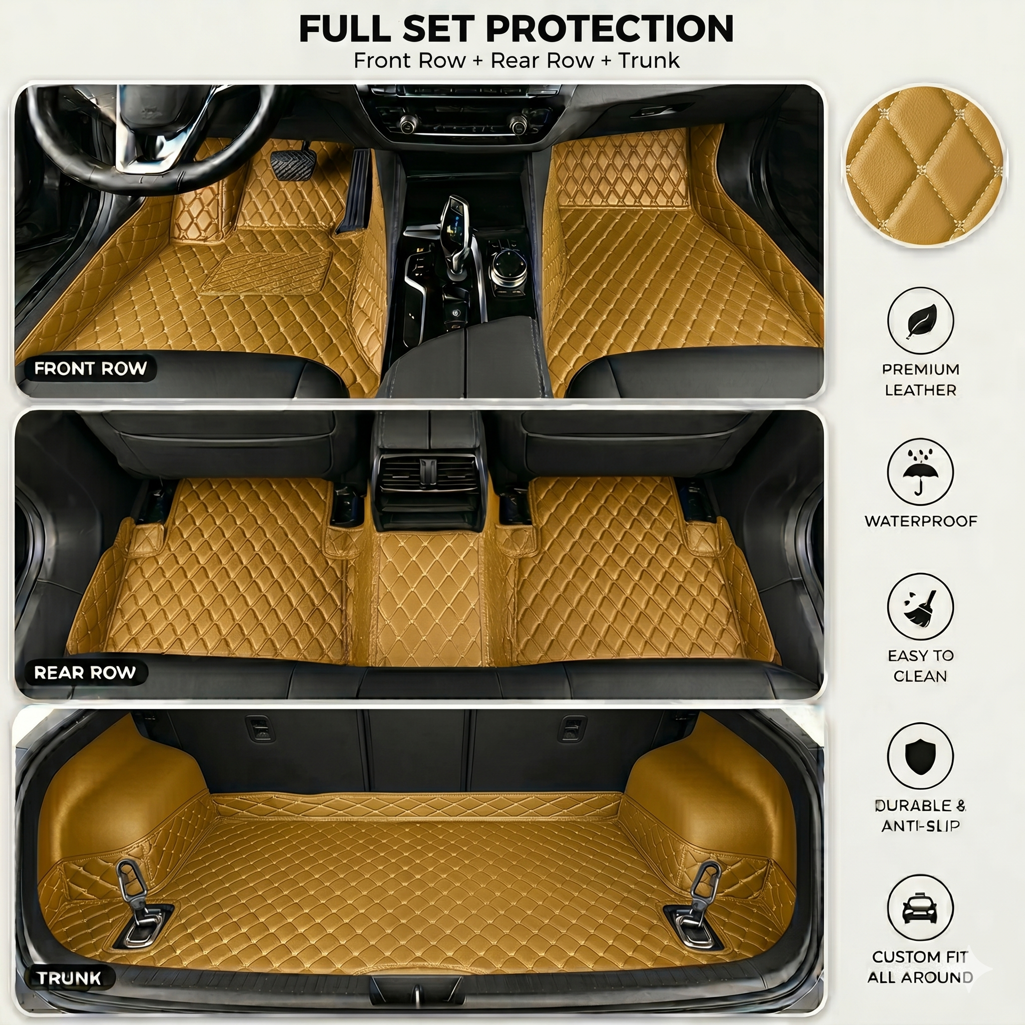 Heavy Duty Universal Fit Car Mats, SUVs, and Trucks
