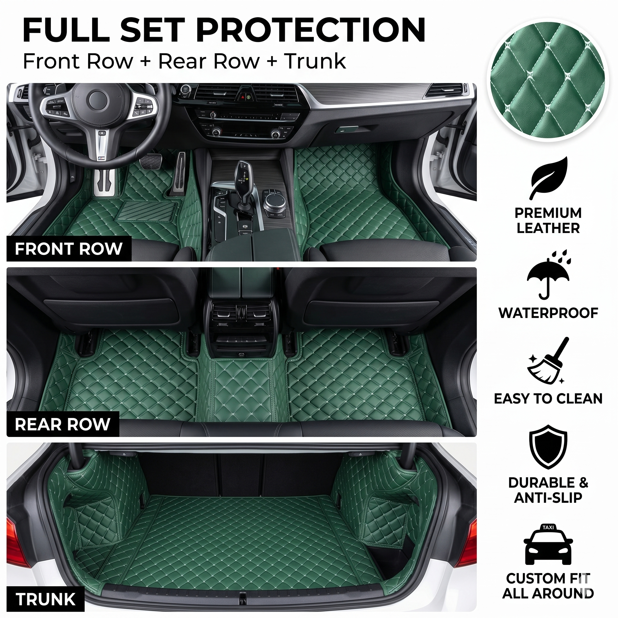 Heavy Duty Universal Fit Car Mats, SUVs, and Trucks