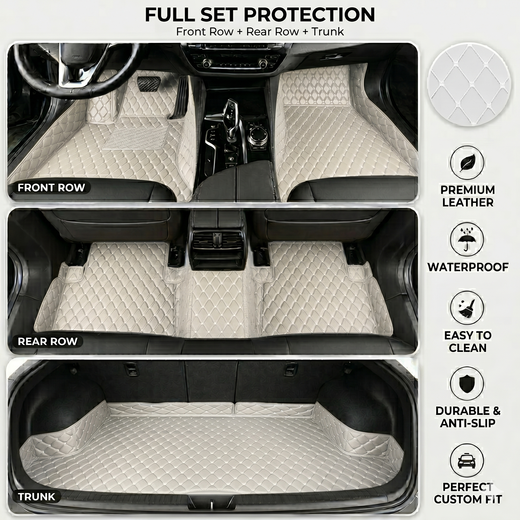 Heavy Duty Universal Fit Car Mats, SUVs, and Trucks