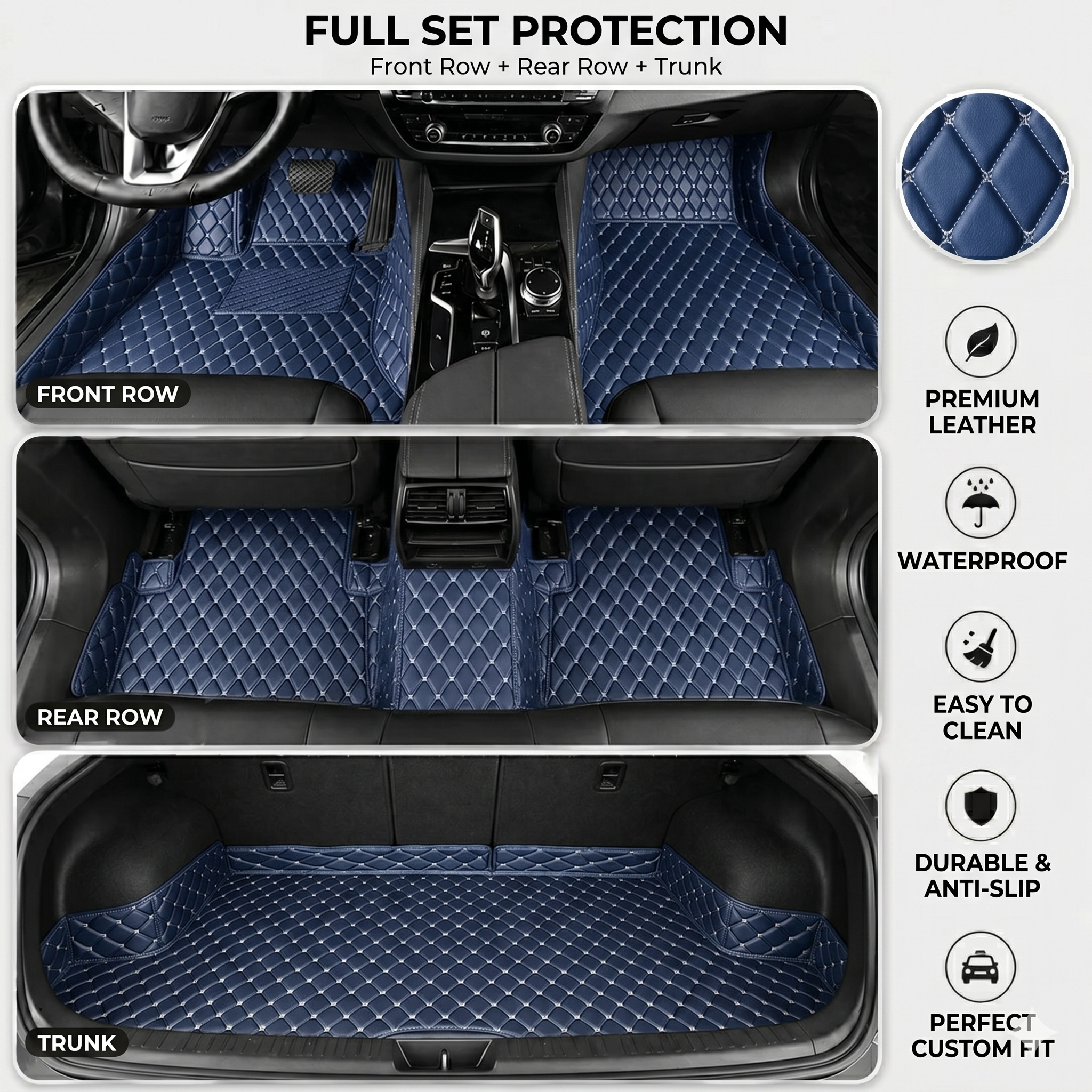 Heavy Duty Universal Fit Car Mats, SUVs, and Trucks