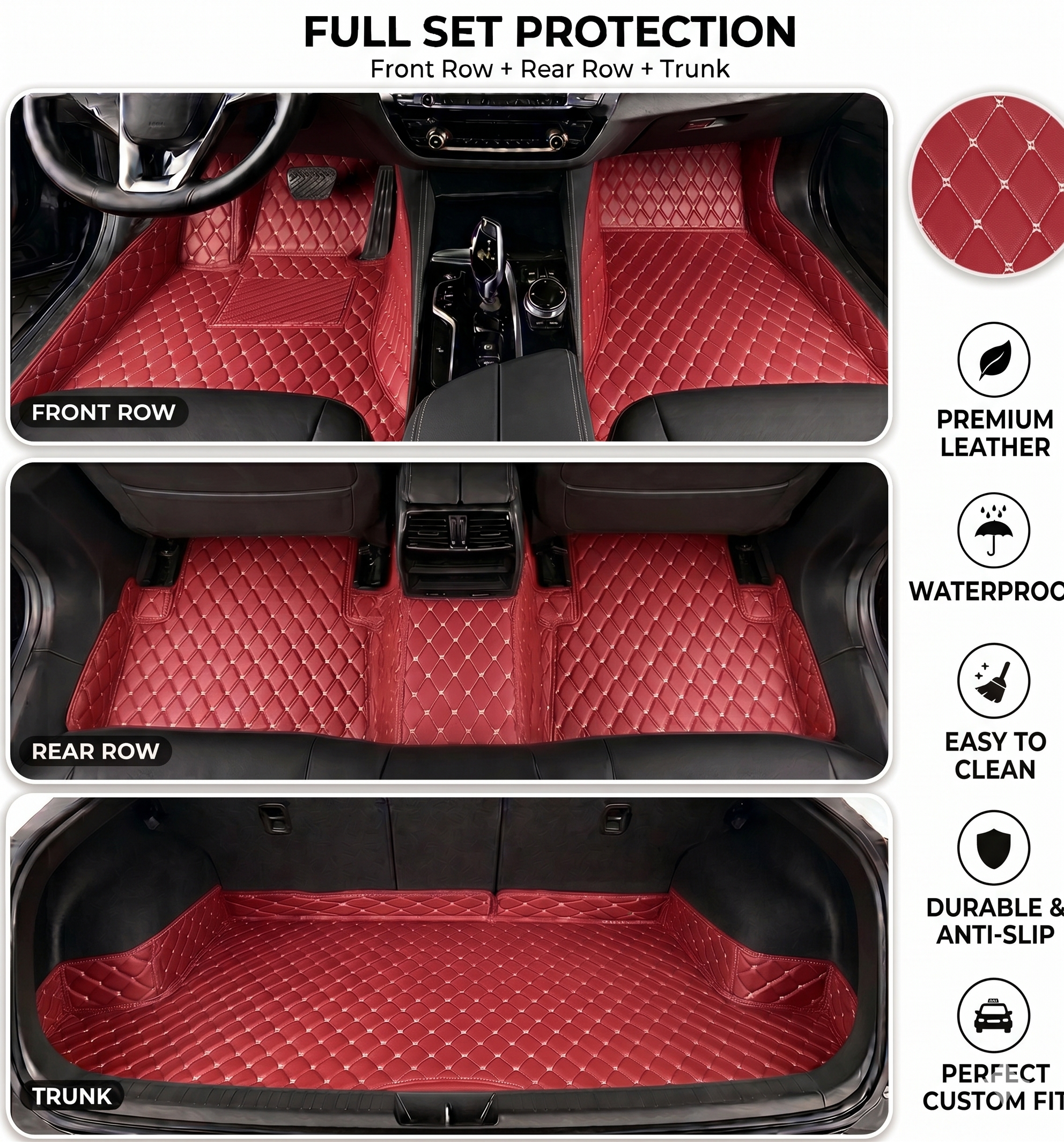 Heavy Duty Universal Fit Car Mats, SUVs, and Trucks