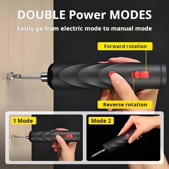 3.6V Mini Cordless Electric Screwdriver Rechargeable with LED Light and Magnetic Bits for Home DIY and Repairs Tools